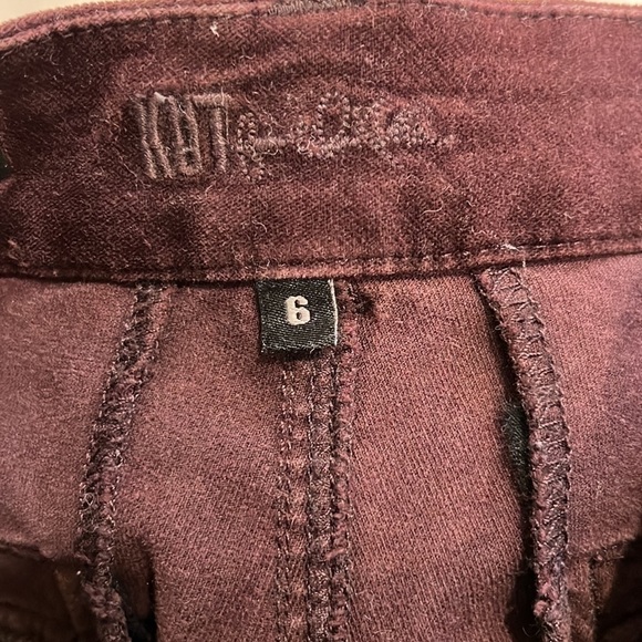 Kut from the Kloth Brown Velvet Trouser Skinny Jeans Size 6 - Picture 7 of 10